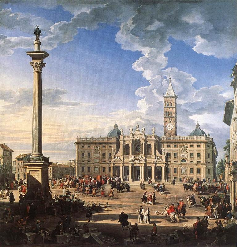 PANNINI, Giovanni Paolo The Piazza and Church of Santa Maria Maggiore ch